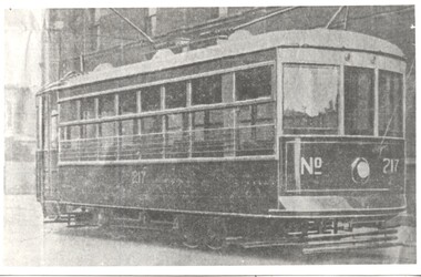 Copy photograph Birney X class 217 
