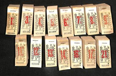 Victorian Railways - Motor Coach tickets - set of 15