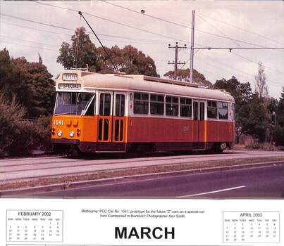 Calendar - Topmill - Trams 2002 - March
