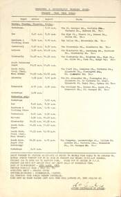 Freight Tram timetable for tram 17