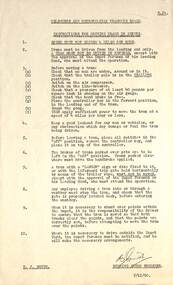 Instructions - Driving of Trams in Depots - 1960
