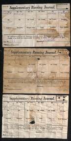 "Supplementary Running Journal" - MMTB 1926