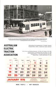 AETA 1976 featuring a new Z class tram corner Bourke and Elizabeth Streets.