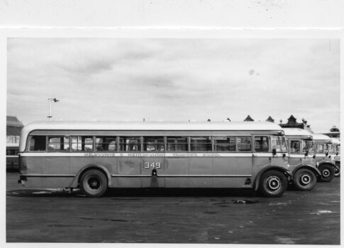 MMTB Bus 349 AEC Mark IV chassis with Commonwealth Engineering Co. body at 26 Mar 1955