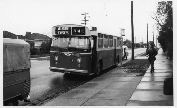 MMTB Bus 711 AEC MkV1 chassis, Freighter (Melbourne) body, at 27 May 1968