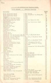 "MMTB Route Numbers - Tram Routes" 1957 page 1