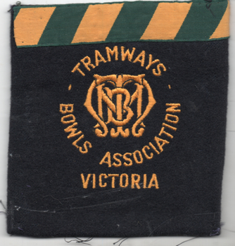 Jacket pocket badge - VBTA hemmed - 3rd copy with yellow and green stripes on top.
