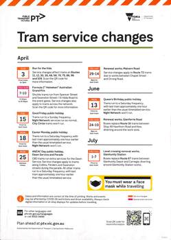 Poster - Yarra Trams - Tram Service Changes YT_03/22