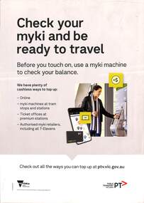 Poster - check you myki before travel