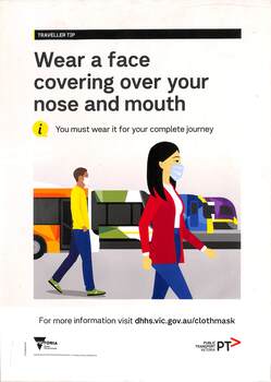 Poster - wear a face mask covering nose and mouth