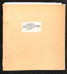 "Sundry Traffic Information Cable and Electric Depots" - cover