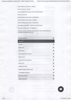 New Tram timetables in October 2022 page 2