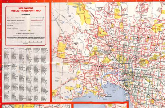 Melbourne Public Transport Map - No. 9 - part