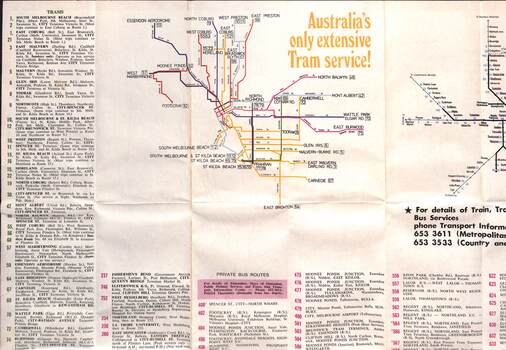 Melbourne Public Transport Map - No. 9 - part