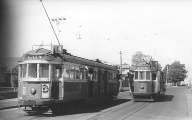 Photograph - Black and White - Trams 349 & 661, Truganini Road Carnegie