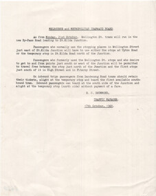 Notice - Opening of Queensway tram line