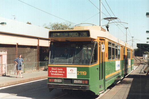 Z2 2119 (Route 96) at the former St Kilda Railway Station