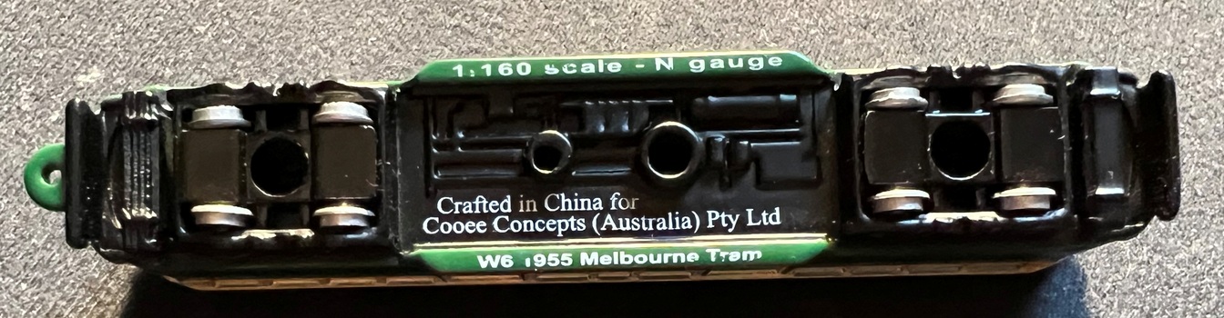 Model - Cooee N gauge "W6 955" underside view