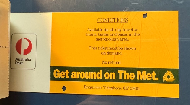 Stampshow '89 Ticket , infomation and stamps  - inside rear cover