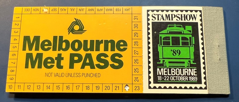 Stampshow '89 Ticket , infomation and stamps  - rear cover