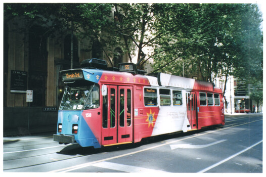 Z3 158 running a route 55 Domain Junction - William St near Collins St.