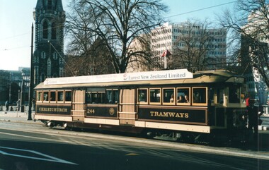 Christchurch Tramways W2 244 Cathedral Square.