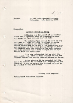 Report "Electric Street car tyres" 1948