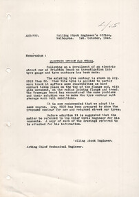 Report "Electric Street car tyres" 1948