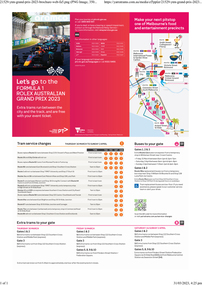 Pamphlet - "Lets go to the Formula 1 Rolex Australian Grand Prix 2023"