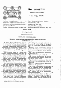 Cover sheet for Percy Ireland Patent Application 1920