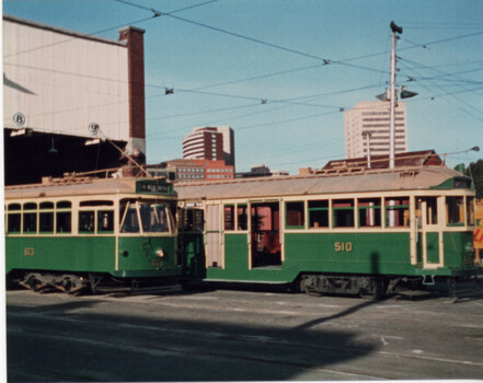 W2 510 and Y1 613 at South Melbourne depot