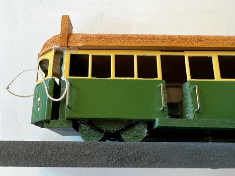 Part of end view of the model