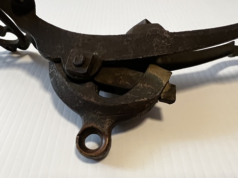 Close up of the striking mechanism.