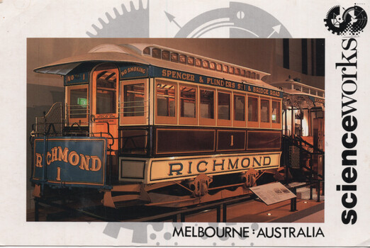 Cable tram saloon trailer 1 at Scienceworks - front