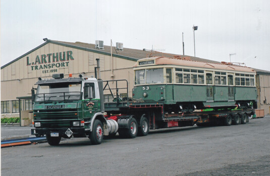 VR 53 being transported to Bendigo