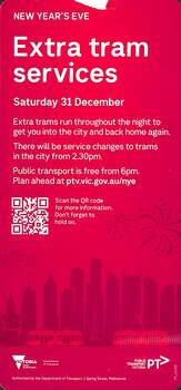 Extra trams run throughout the night