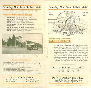 "Talbot Estate" Balaclava - land sale - cover