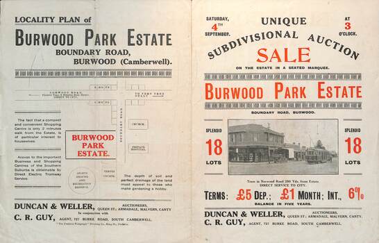 "Burwood Park Estate" Boundary Road