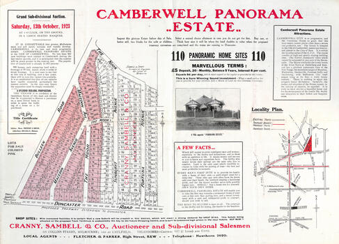 "Sunny Hills Estate" - Burke Road Camberwell - inside sheet