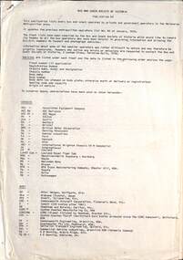 BSCV List of Melbourne Buses - Publication M3 - first sheet