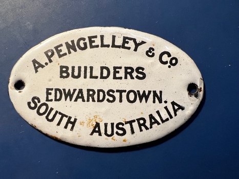 Builders Plate - A Pengelley & Co