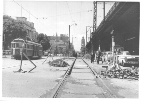  Looking east near William St. with W2 451 in the view.