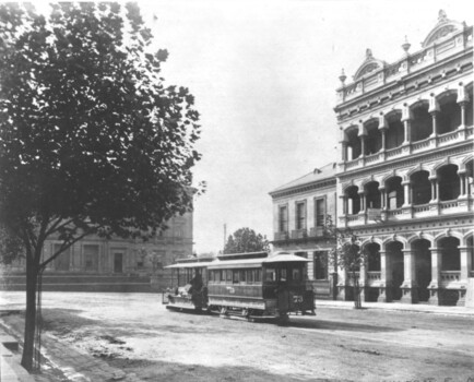 Cable tram Collins and Spring Sts.