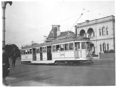 Black and white - tram 249 Luna Park Jubilee