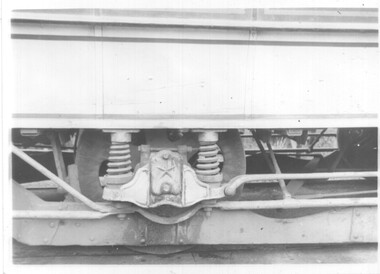 Photograph - Black and white - cable tram axle box