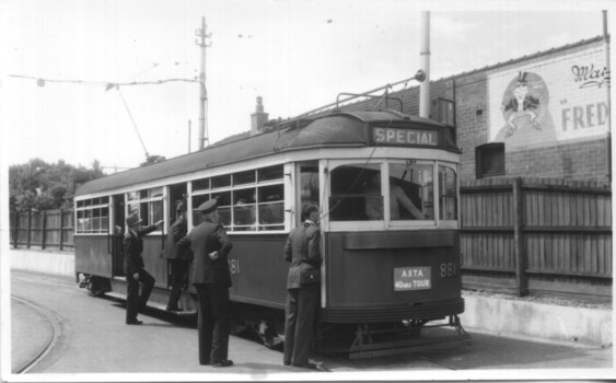 First AETA Tram tour leaving Glen Huntly Depot