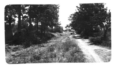 Black and white - view of Sorrento tram track 
