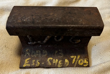 Section of 1906 rail - Essendon Tram Depot