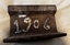 Section of 1906 rail - Essendon Tram Depot - with date welded onto side.