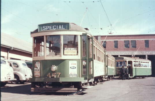 X1 467, and another X1 and X2 677 at Footscray Tram depot for the AETA tour.